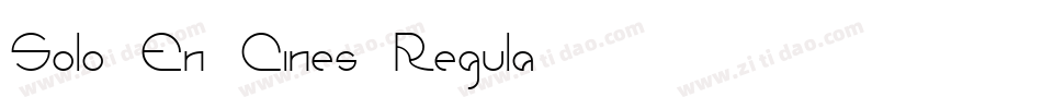 Solo En Cines Regula字体转换
